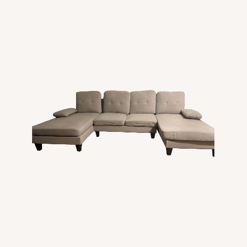 Used U Shaped Sectional Sofa ouch with Double Chaise for sale on AptDeco