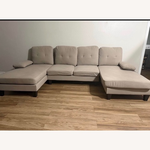 Used U Shaped Sectional Sofa ouch with Double Chaise for sale on AptDeco