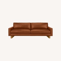 Room & Board Pierson Brown Leather Sofa