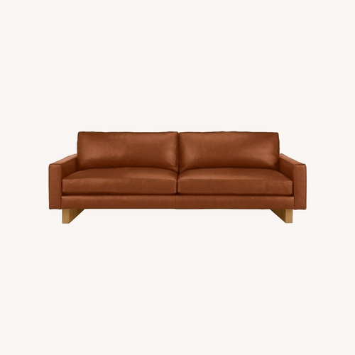 Used Room & Board Pierson Brown Leather Sofa for sale on AptDeco