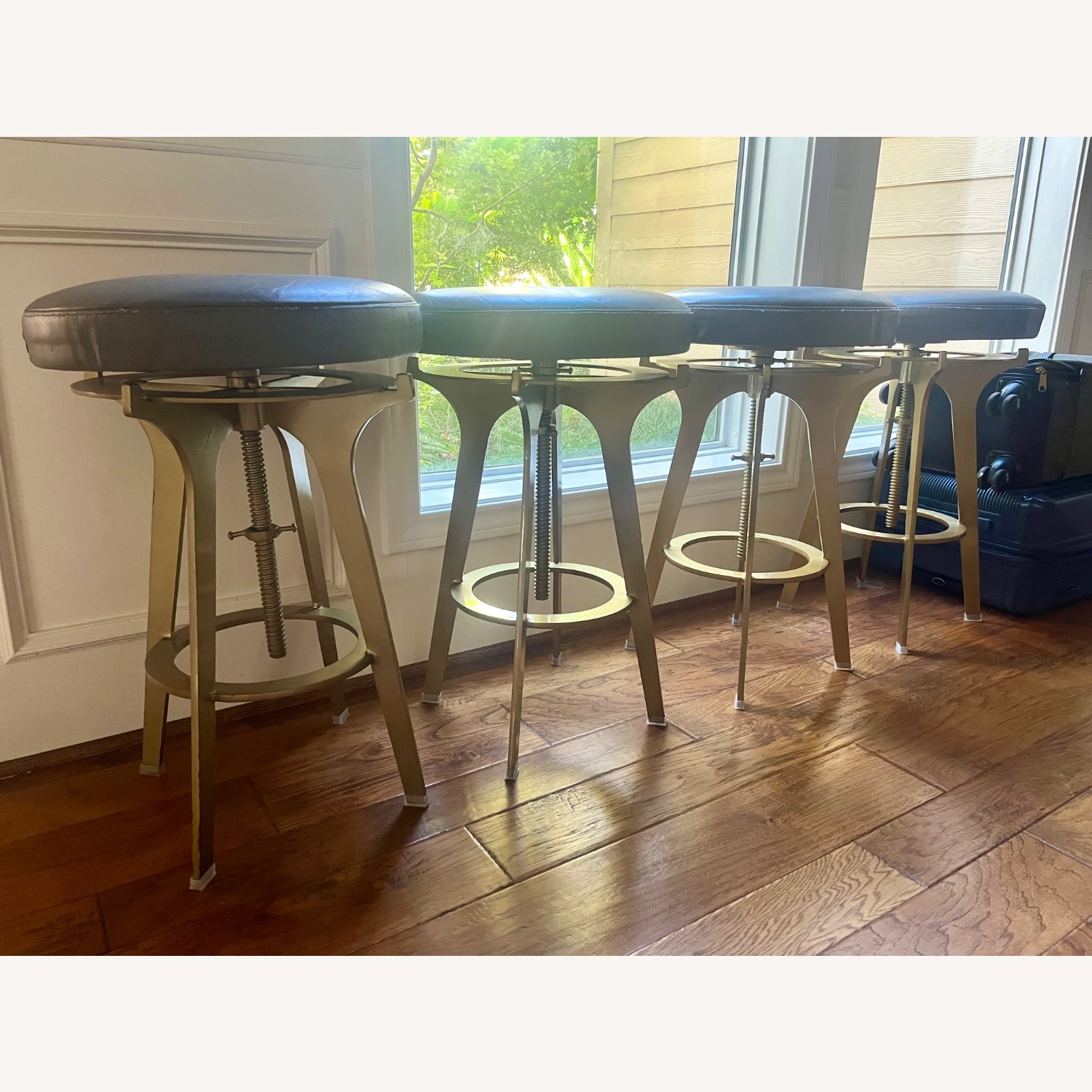 Luxury Industrial Chic Adjustable Stools - image-1