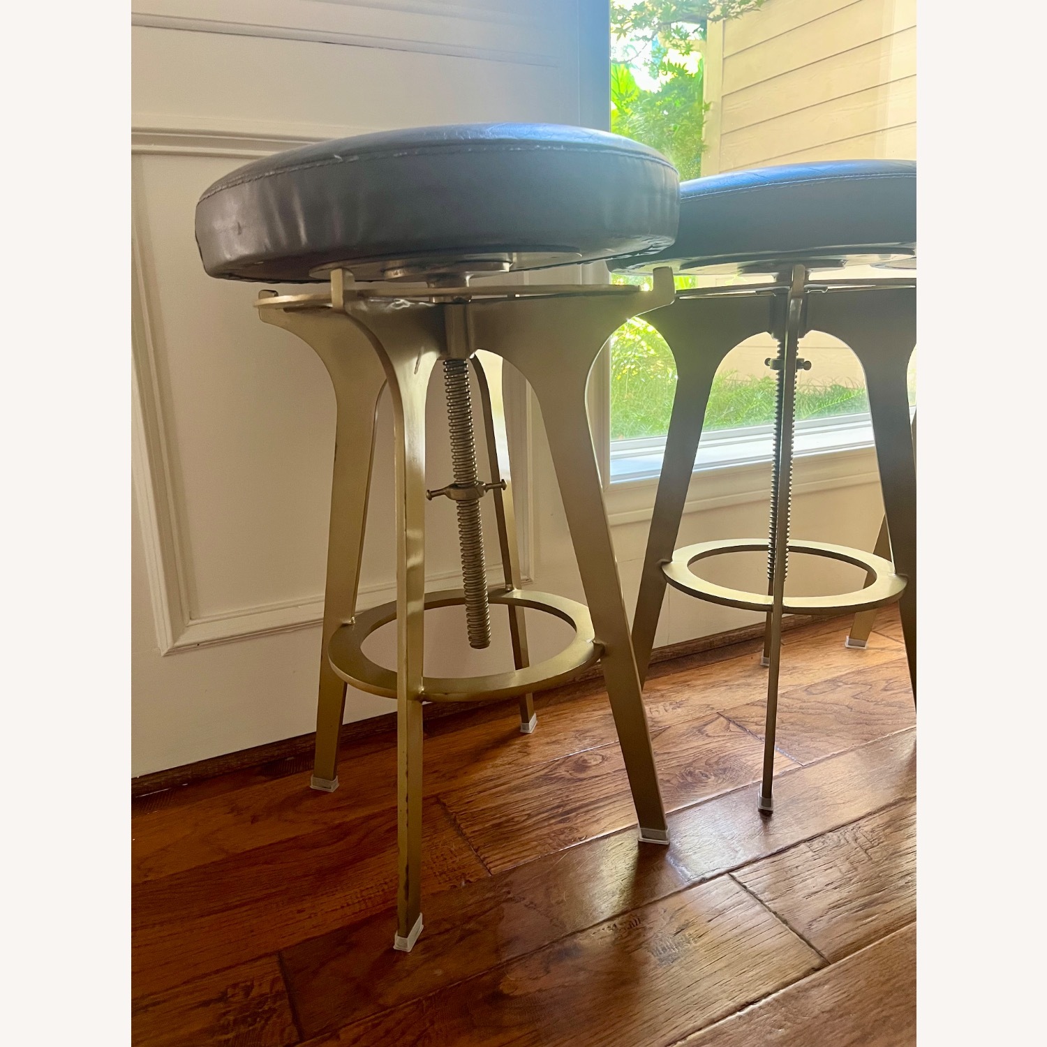 Luxury Industrial Chic Adjustable Stools - image-2