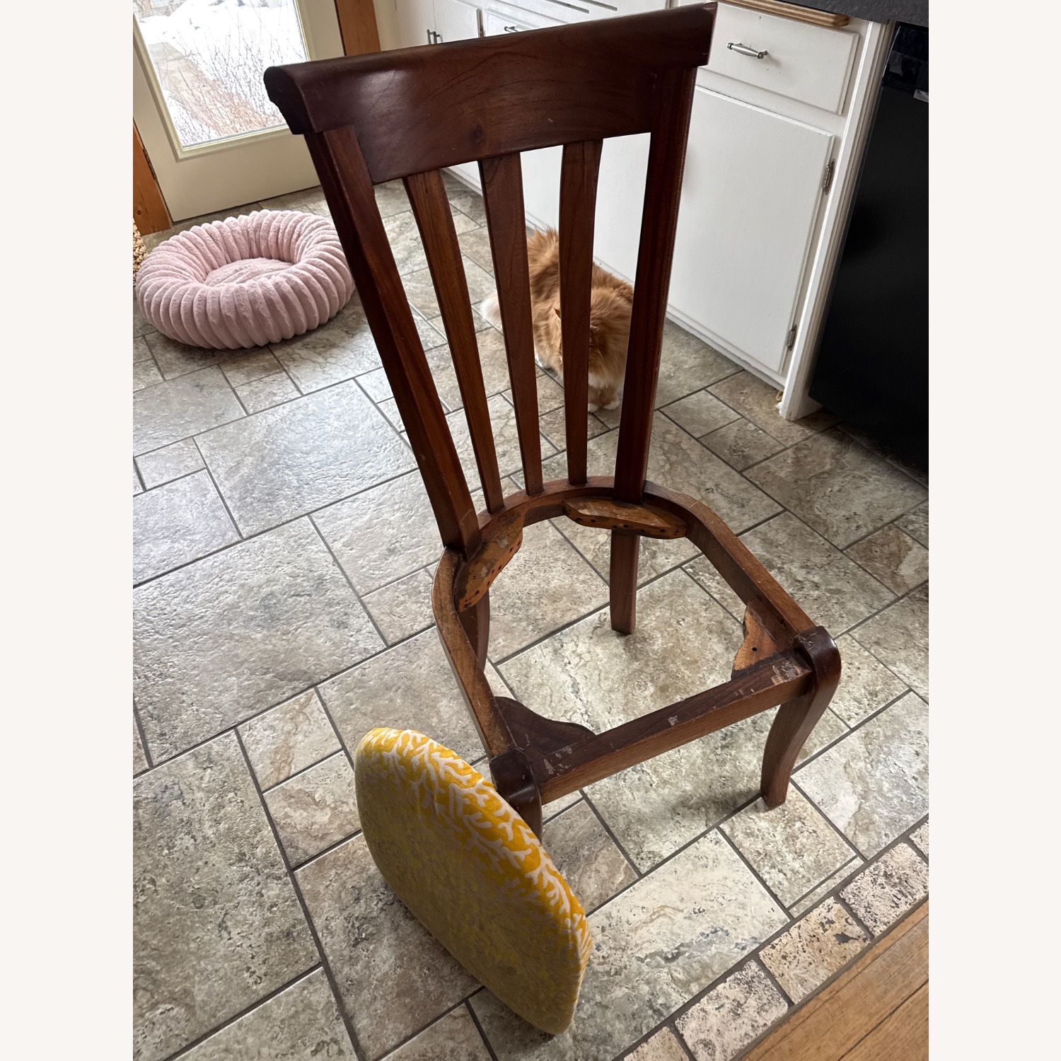 Dark Brown Wood Dining Set - image-9