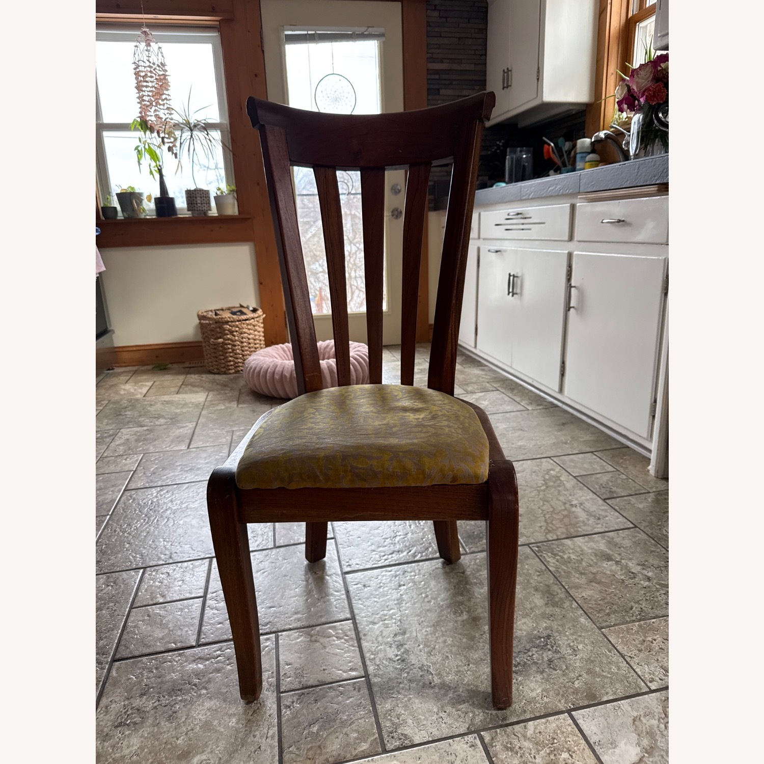 Dark Brown Wood Dining Set - image-10