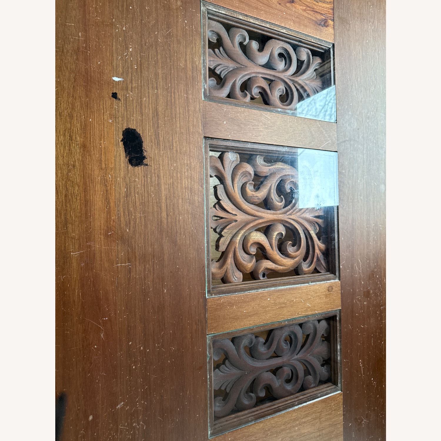 Dark Brown Wood Dining Set - image-4