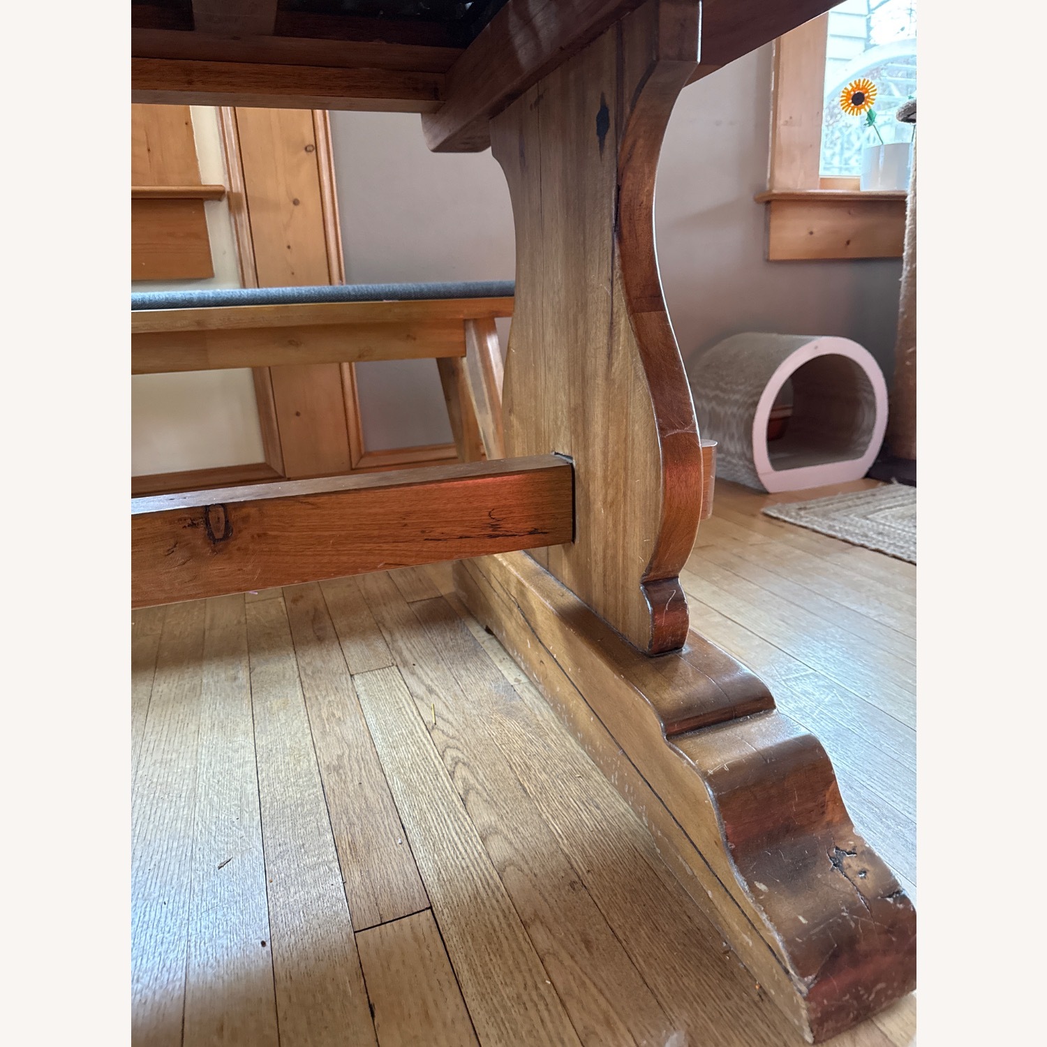 Dark Brown Wood Dining Set - image-7