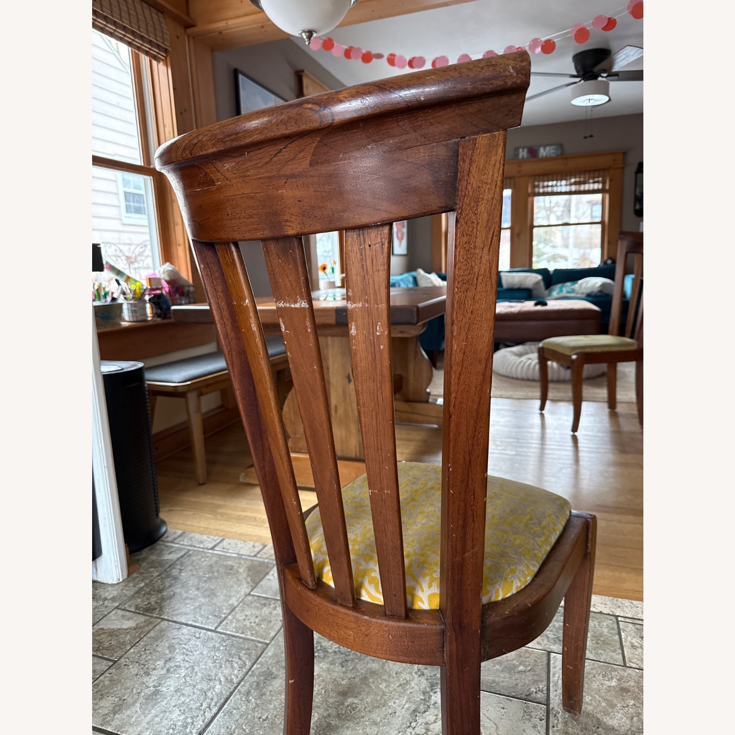 Dark Brown Wood Dining Set - image-11