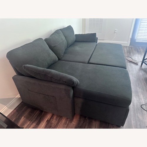 Used Dark Gray Fabric Sleeper Sofa for sale on AptDeco