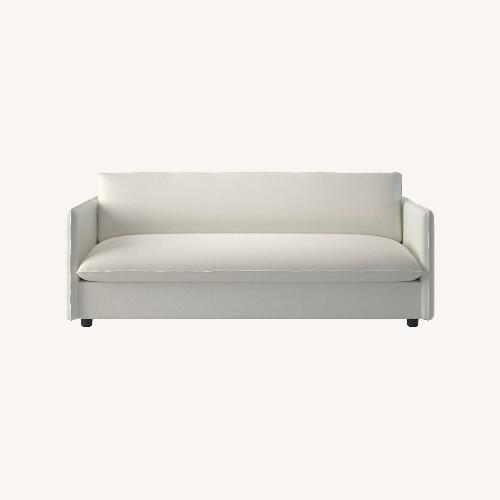Used CB2 White Fabric Corroy Apartment Sofa for sale on AptDeco