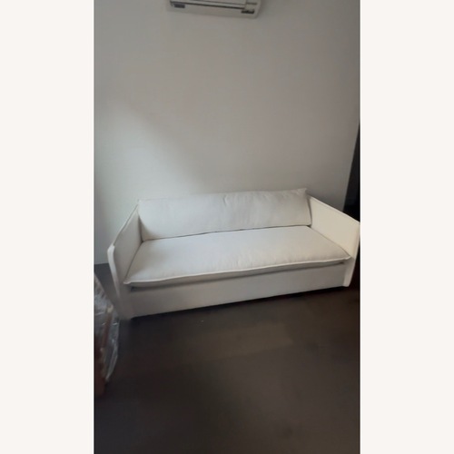 Used CB2 White Fabric Corroy Apartment Sofa for sale on AptDeco
