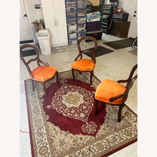 Used Set of 3 Vintage Victorian Balloon Back Chairs for sale on AptDeco