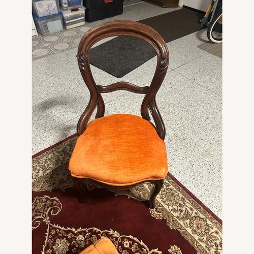Used Set of 3 Vintage Victorian Balloon Back Chairs for sale on AptDeco