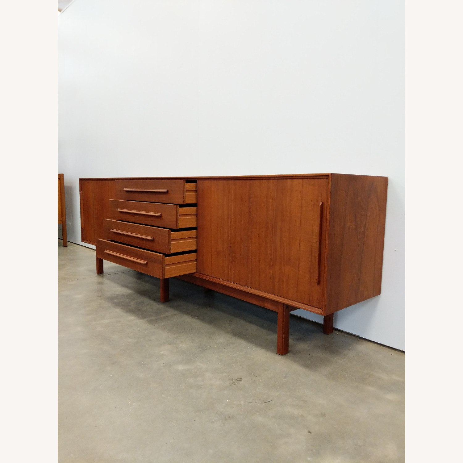 Vintage Mid Century Modern Teak Credenza - image-2