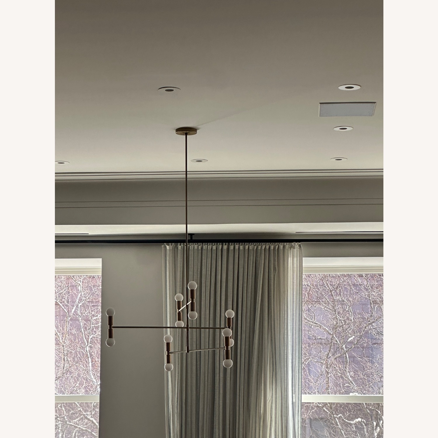 Lambert & Fils Atomium Brass Light Fixture - image-2