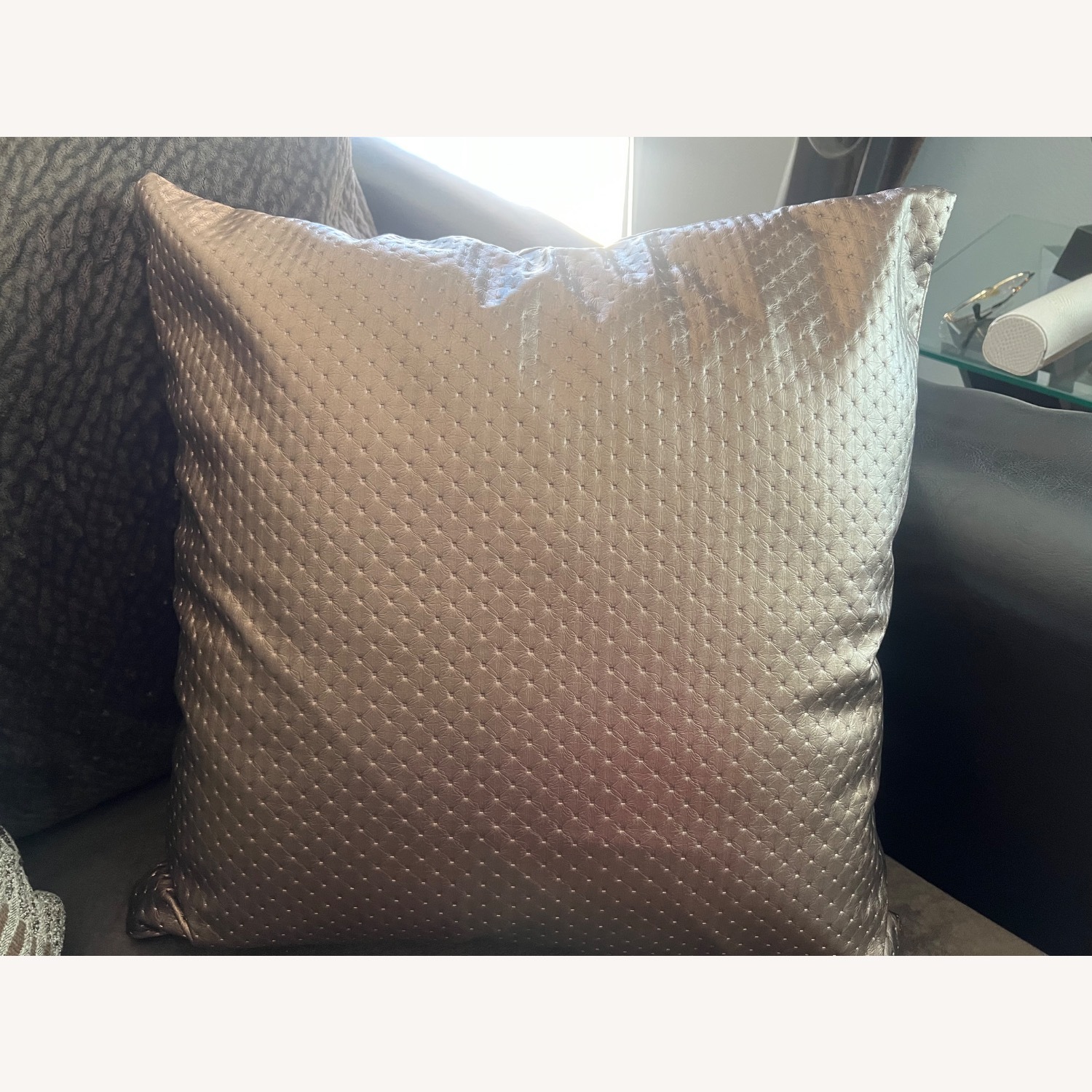 Living Spaces Dark Brown 3+ Seater Sofa - image-4