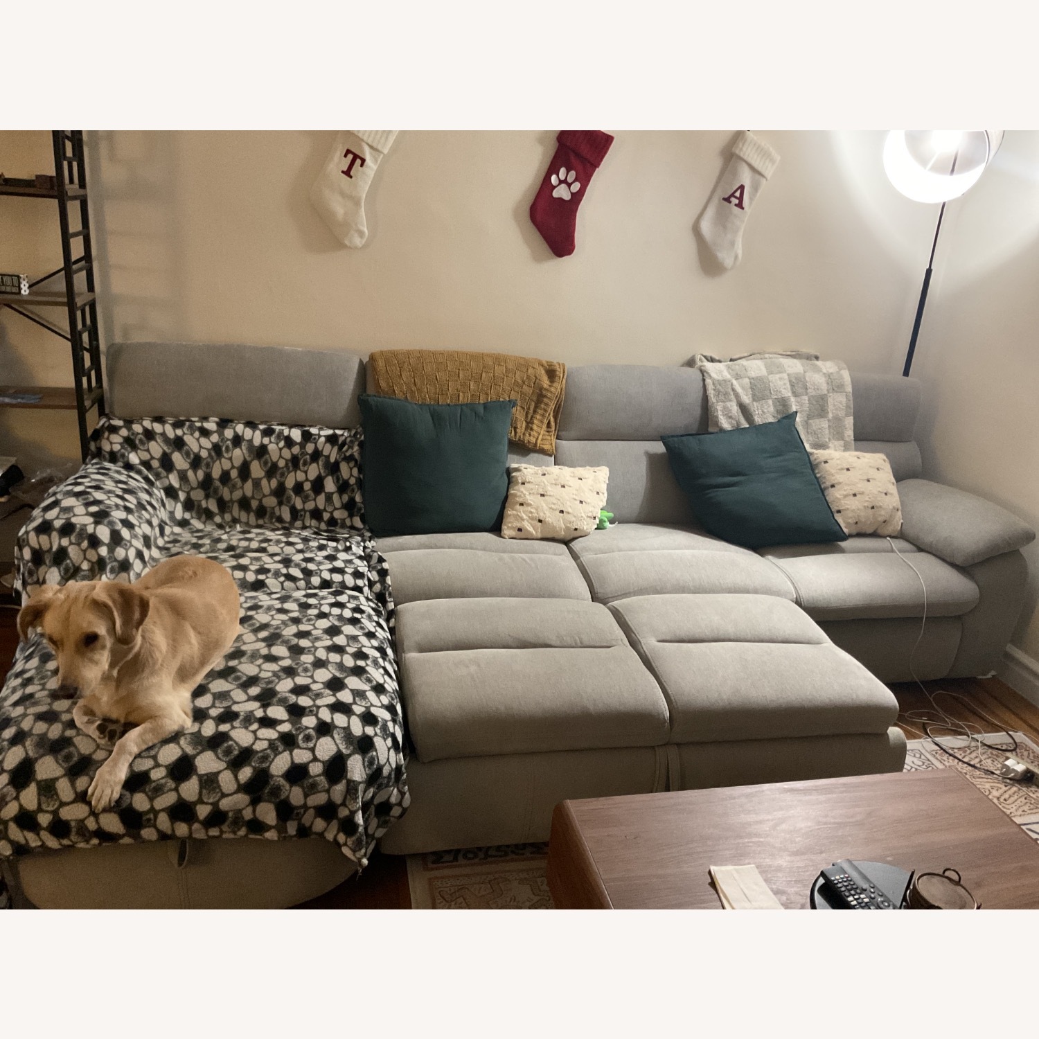 Raymour & Flanigan Light Gray 3+ Piece Sectional - image-1