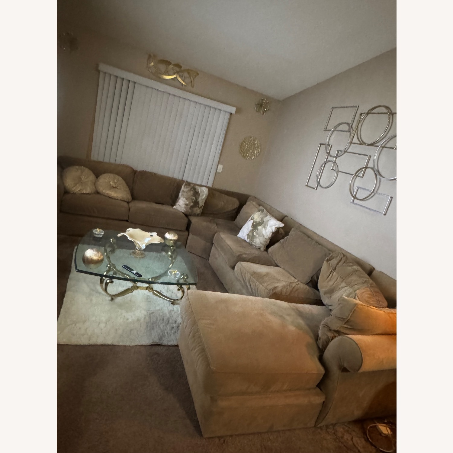 Contemporary Beige Sectional Sofa - image-1