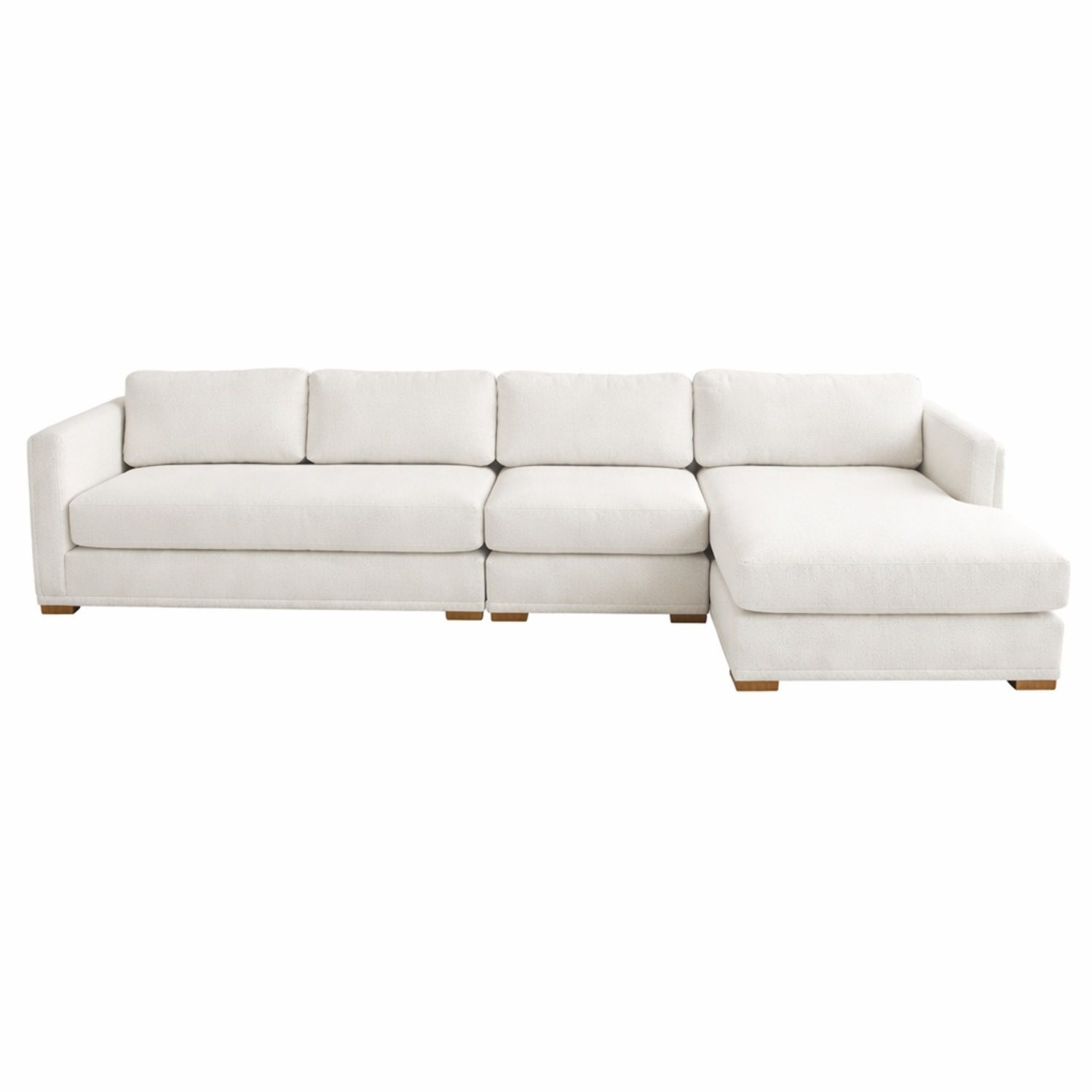 West Elm Nassau Natural Boucle 3+ Piece Sectional - image-4