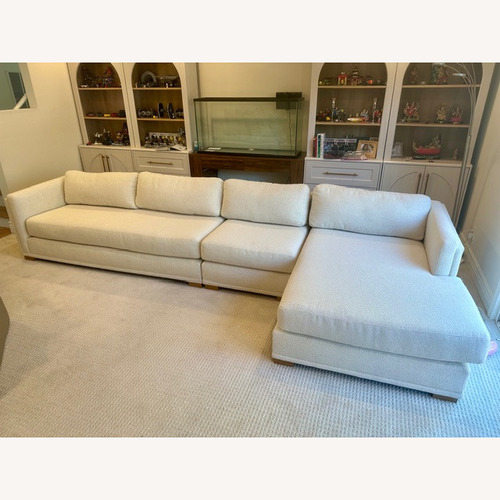 Used West Elm Nassau Natural Boucle 3+ Piece Sectional for sale on AptDeco