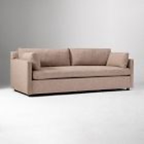Used West Elm Light Brown Linen 3+ Seater Sofa for sale on AptDeco