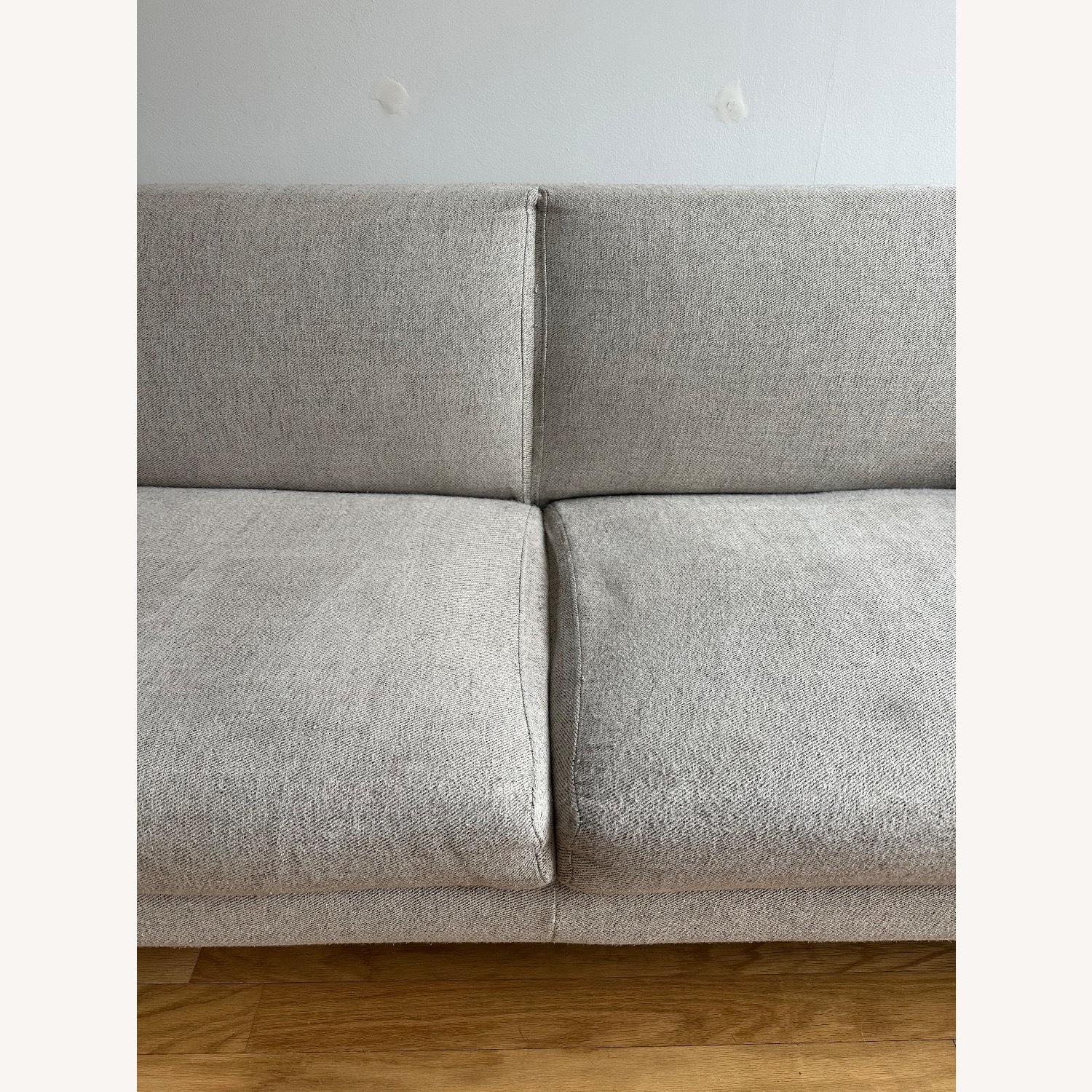 West Elm Oliver Light Gray Fabric 2 Seater Sofa - image-4