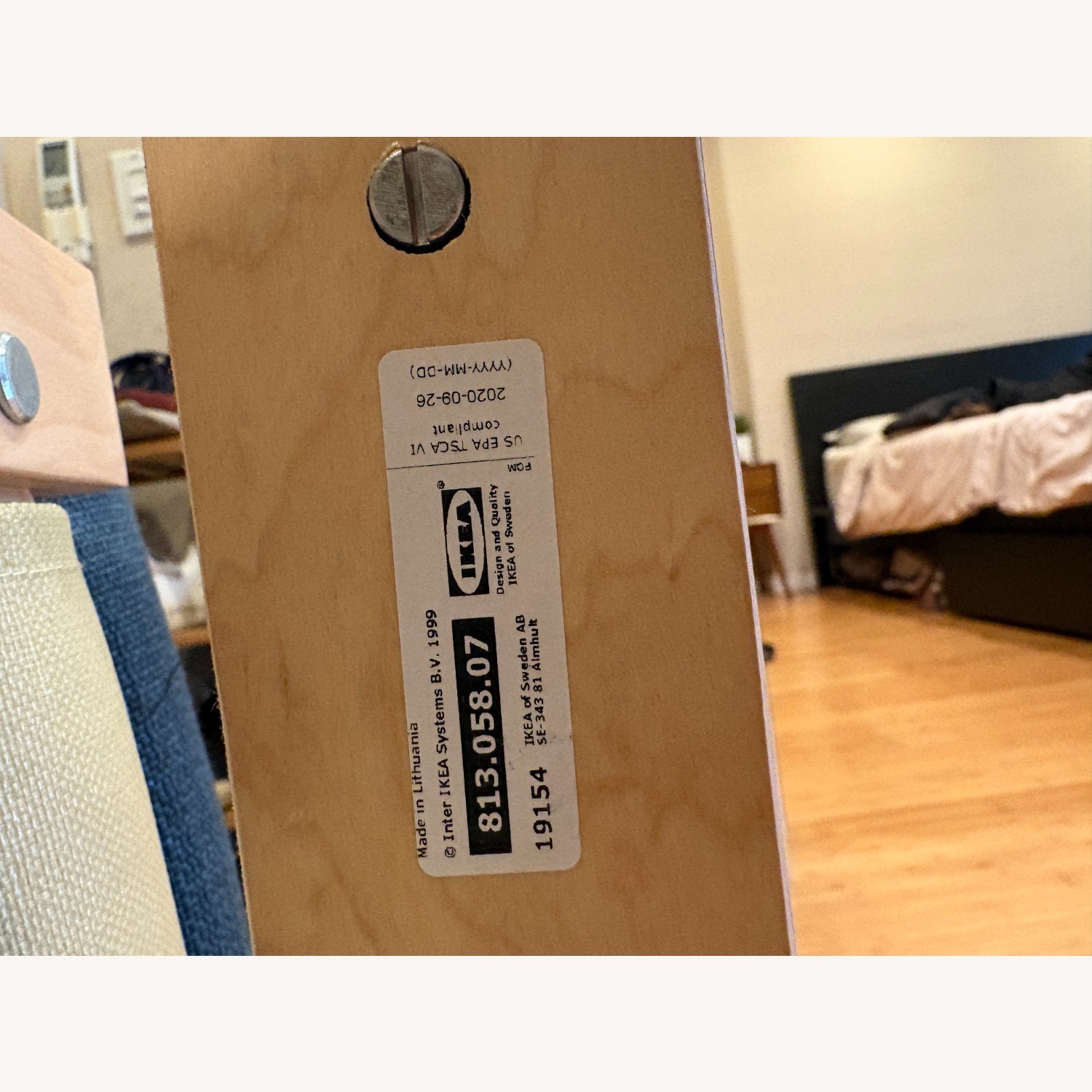 IKEA POÄNG Dark Blue Armchair - image-1