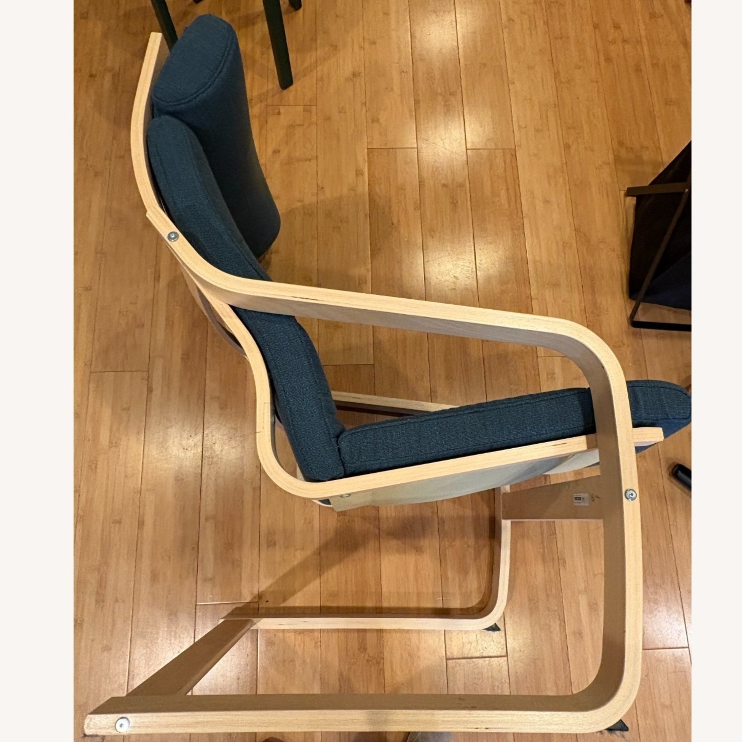 IKEA POÄNG Dark Blue Armchair - image-3