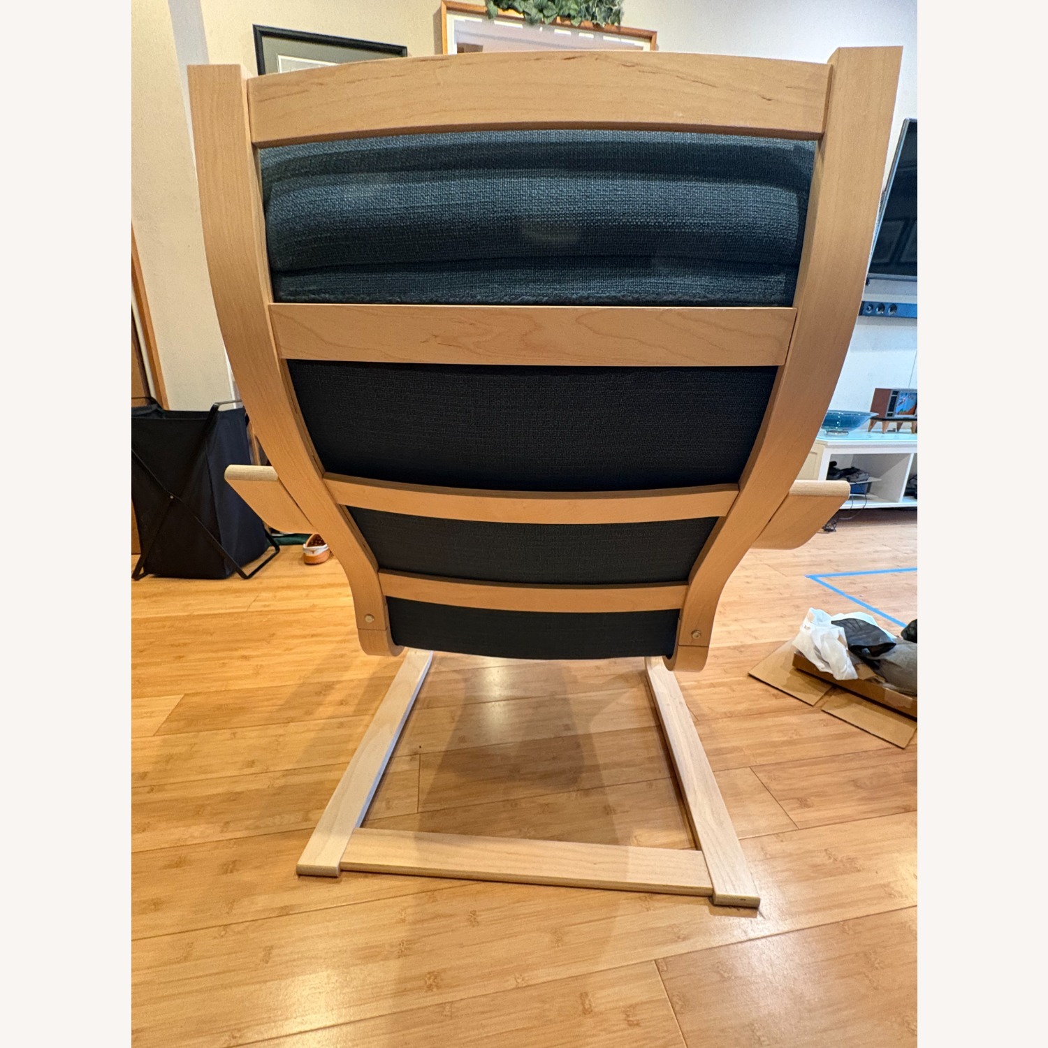 IKEA POÄNG Dark Blue Armchair - image-2