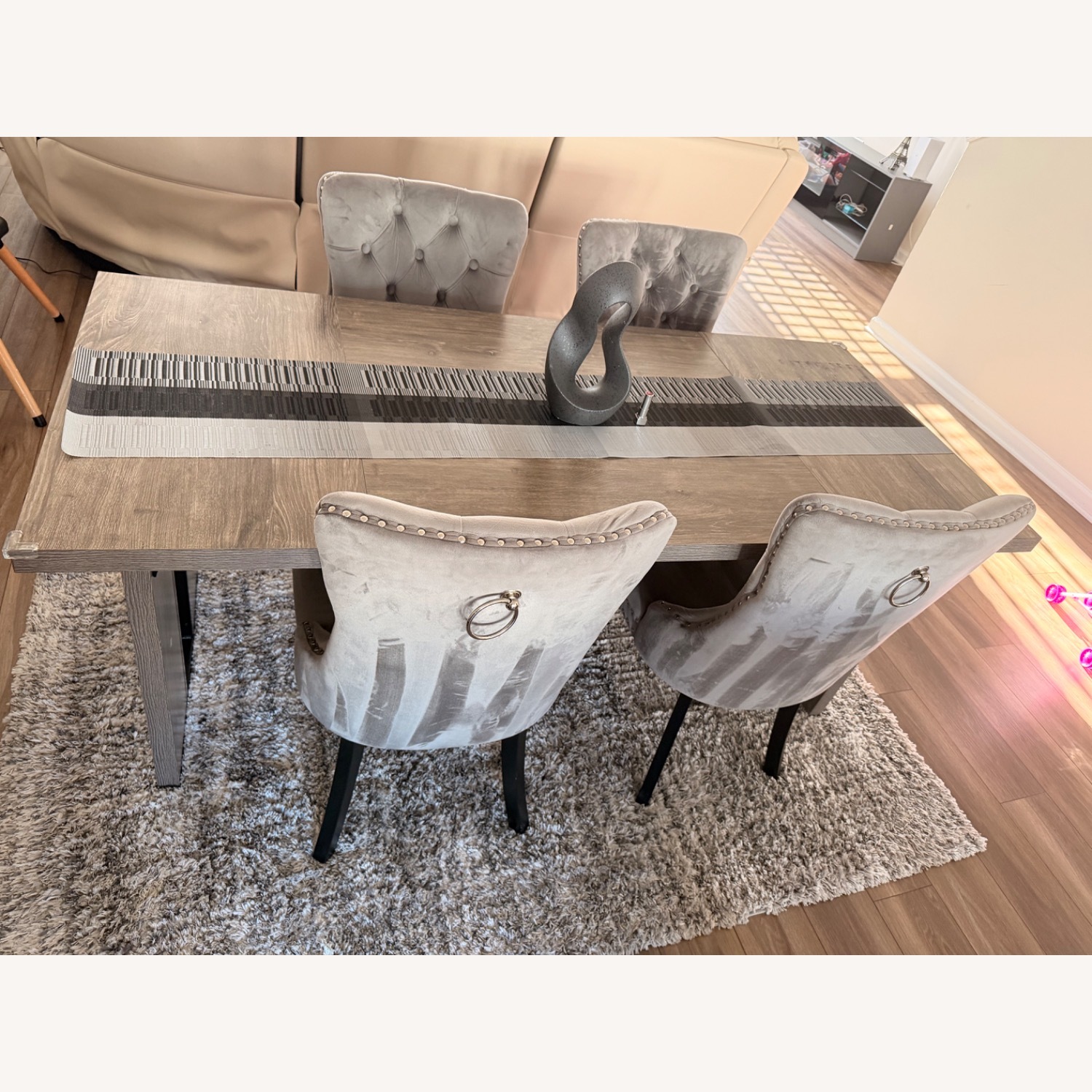 Gray Dining Table Set - image-1