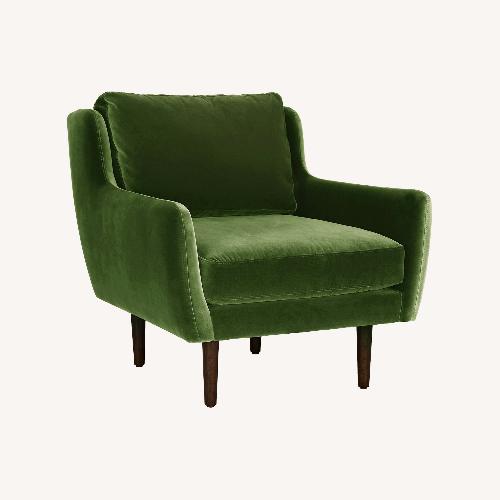 Used Article Matrix Green Velvet Accent Chair for sale on AptDeco