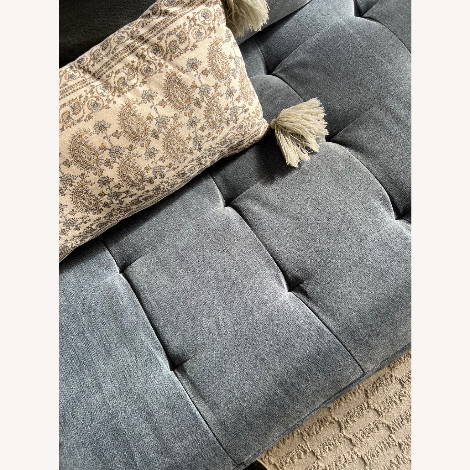 Ashley Furniture Blue 2 Piece Couch and Chaise - image-3