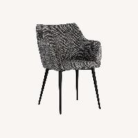 Sunpan Marilyn Dining Chair Black Herringbone