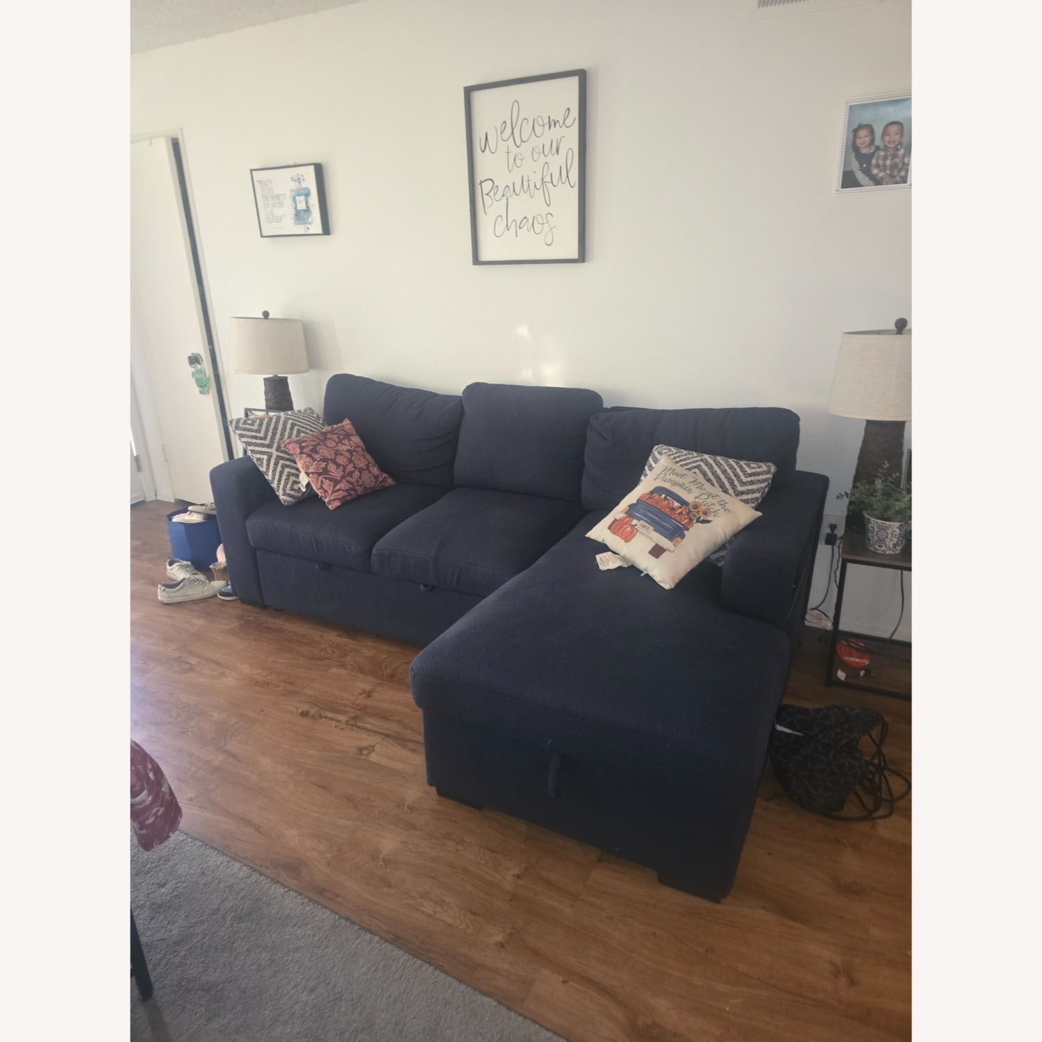 Blue Sectional Couch - image-3