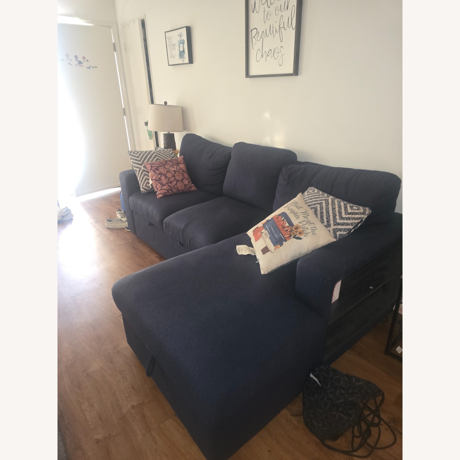 Blue Sectional Couch - image-2