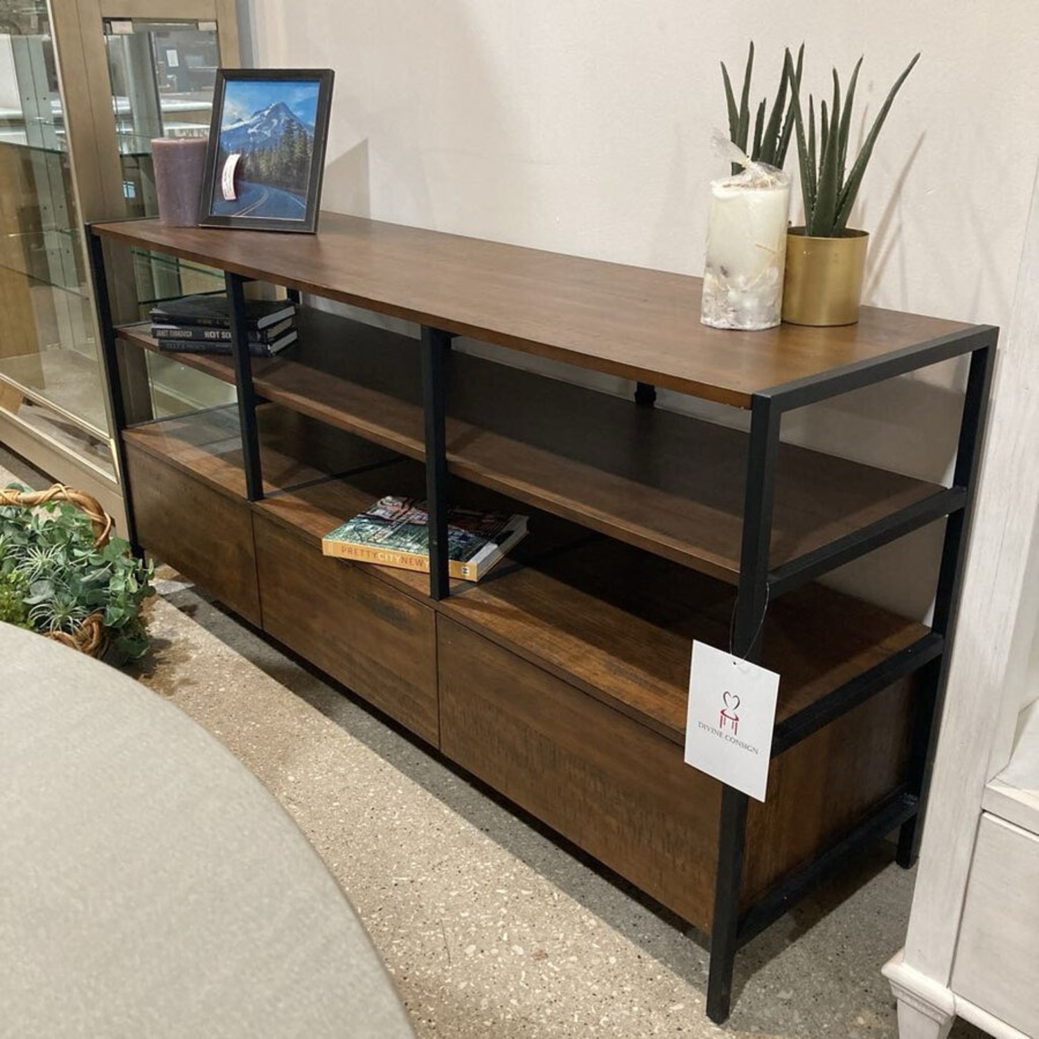 Corey Rustic Tv Stand Media Console - image-1