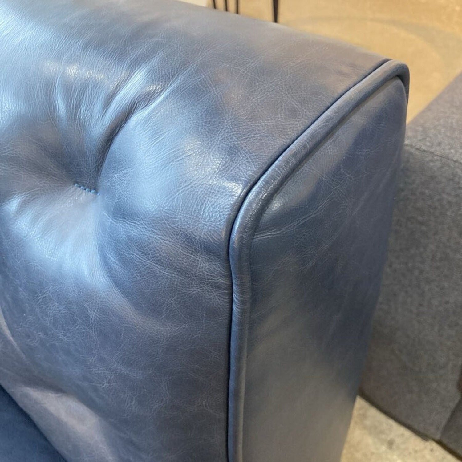 Poly & Bark Essex Tufted Fixed Back Sofa Blue - image-6