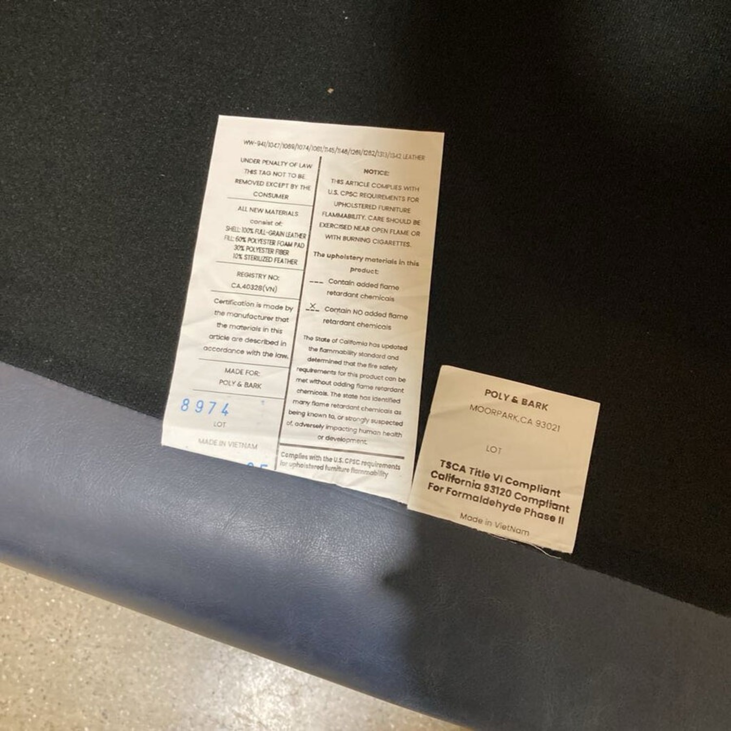 Poly & Bark Essex Tufted Fixed Back Sofa Blue - image-8