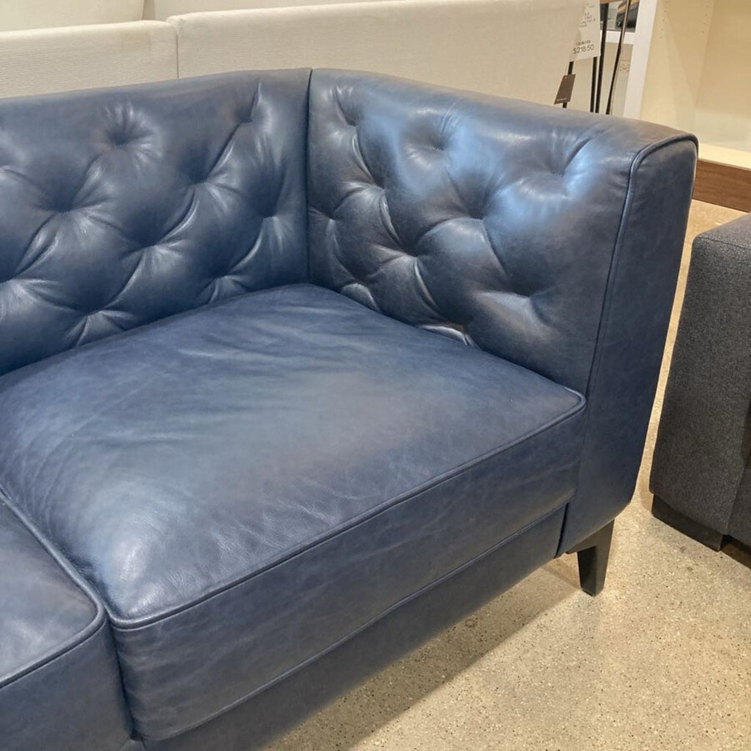 Poly & Bark Essex Tufted Fixed Back Sofa Blue - image-4