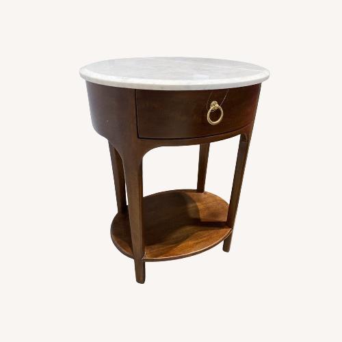 Used Ellen Marble Top Single Drawer Nightstand for sale on AptDeco