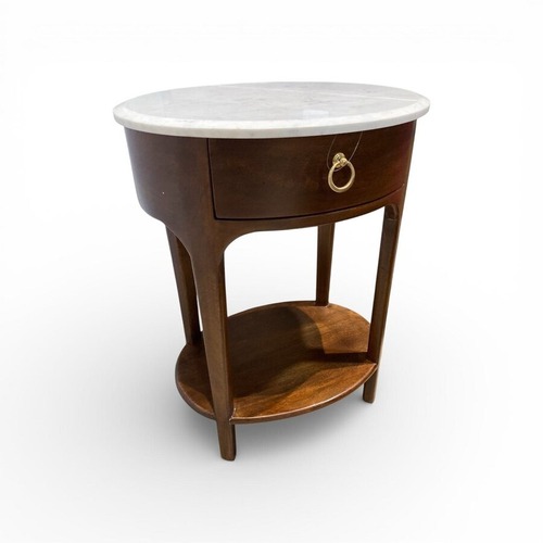 Used Ellen Marble Top Single Drawer Nightstand for sale on AptDeco
