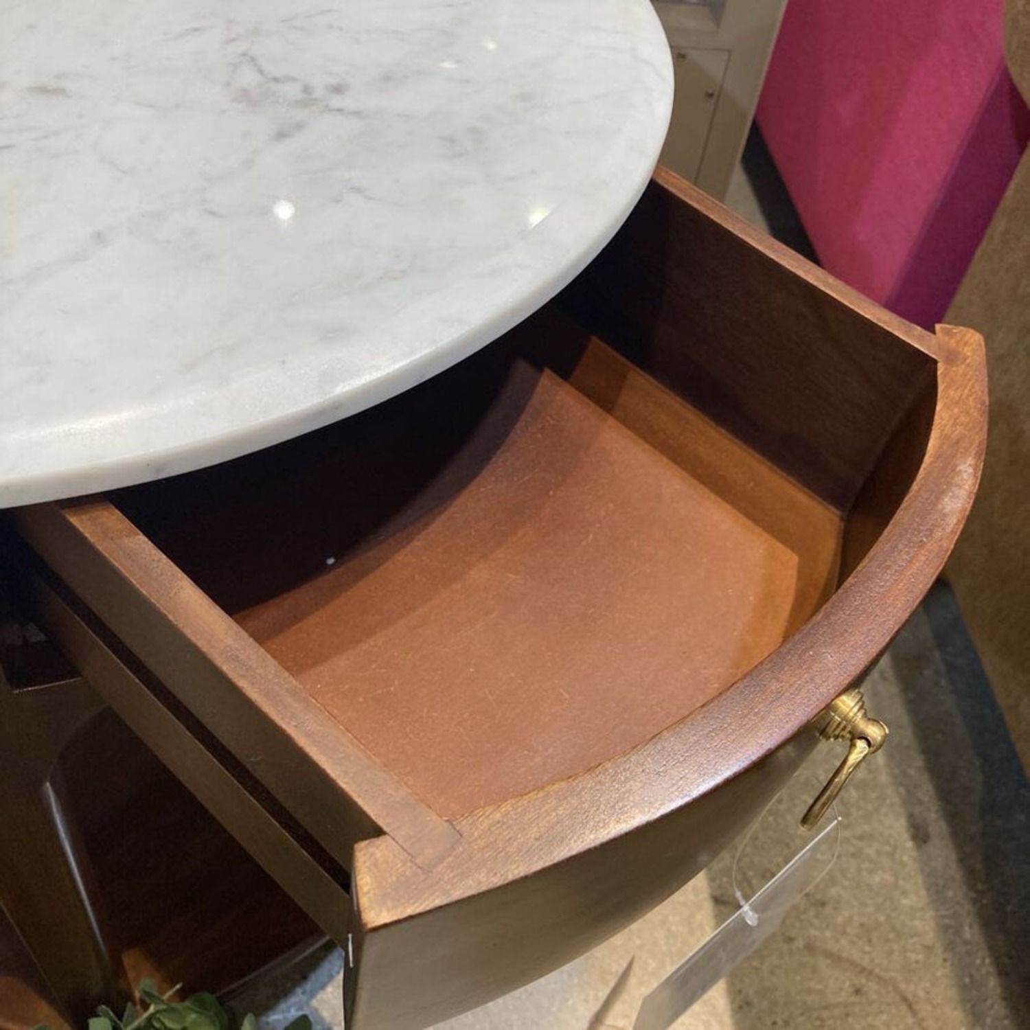 Ellen Marble Top Single Drawer Nightstand - image-5