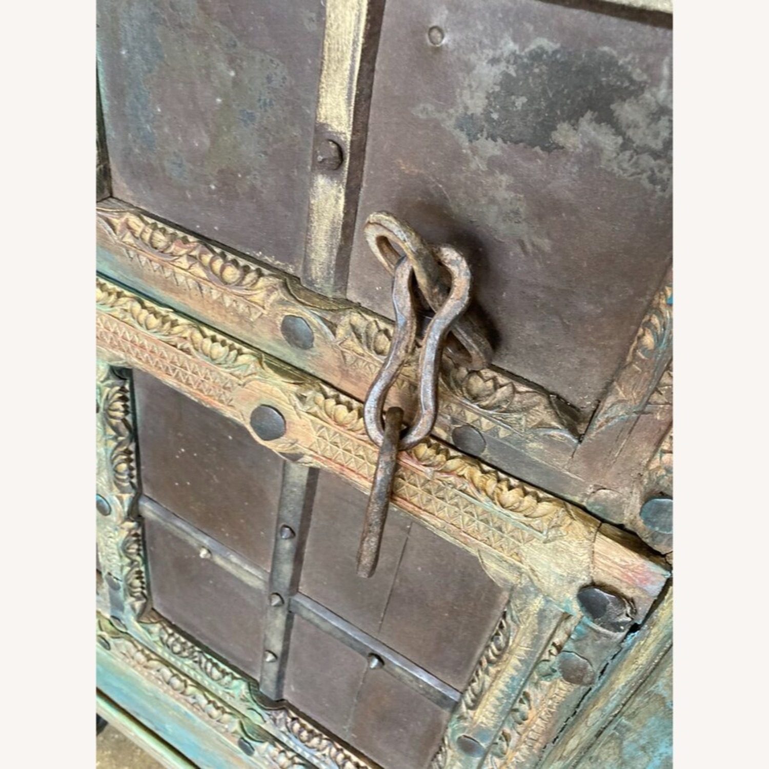 Reclaimed Glass Top Rustic Coffee Table - image-12