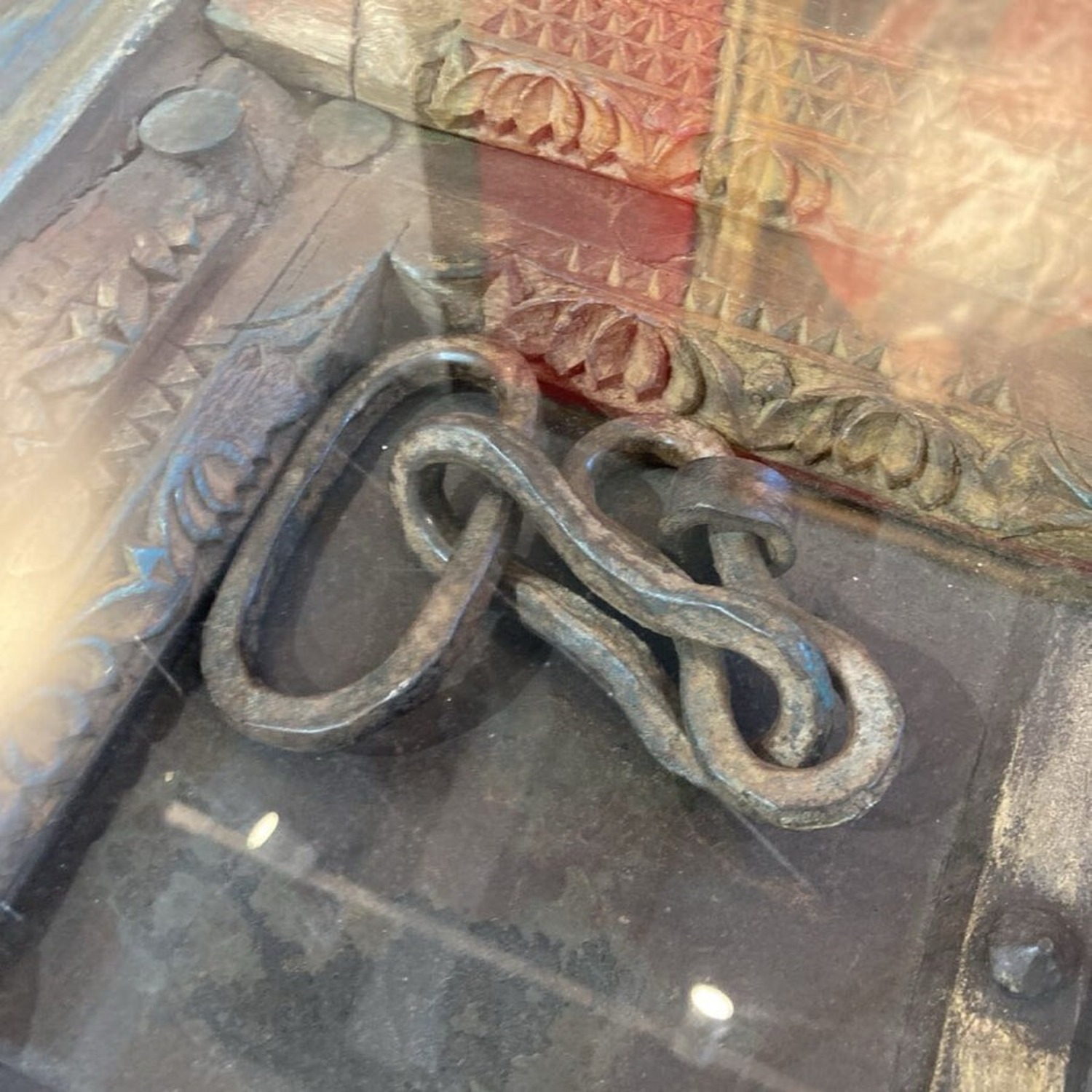 Reclaimed Glass Top Rustic Coffee Table - image-6