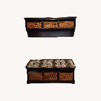 Bench & Shelf With Cubby Storage