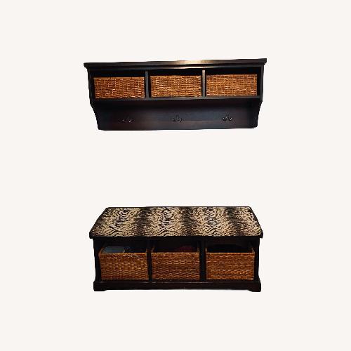 Used Bench & Shelf With Cubby Storage for sale on AptDeco