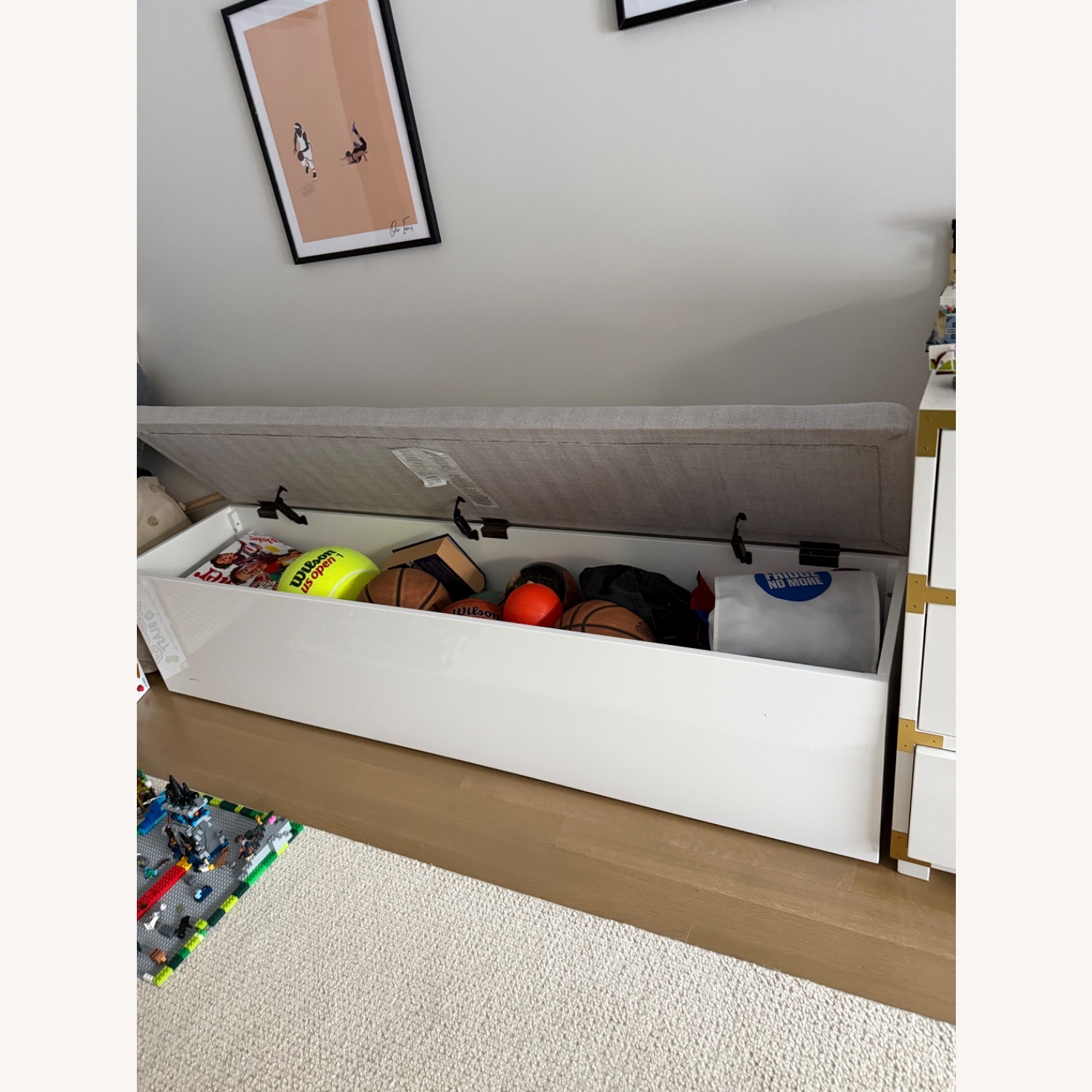 CB2 Catch-All Storage Bench in Sand - image-2