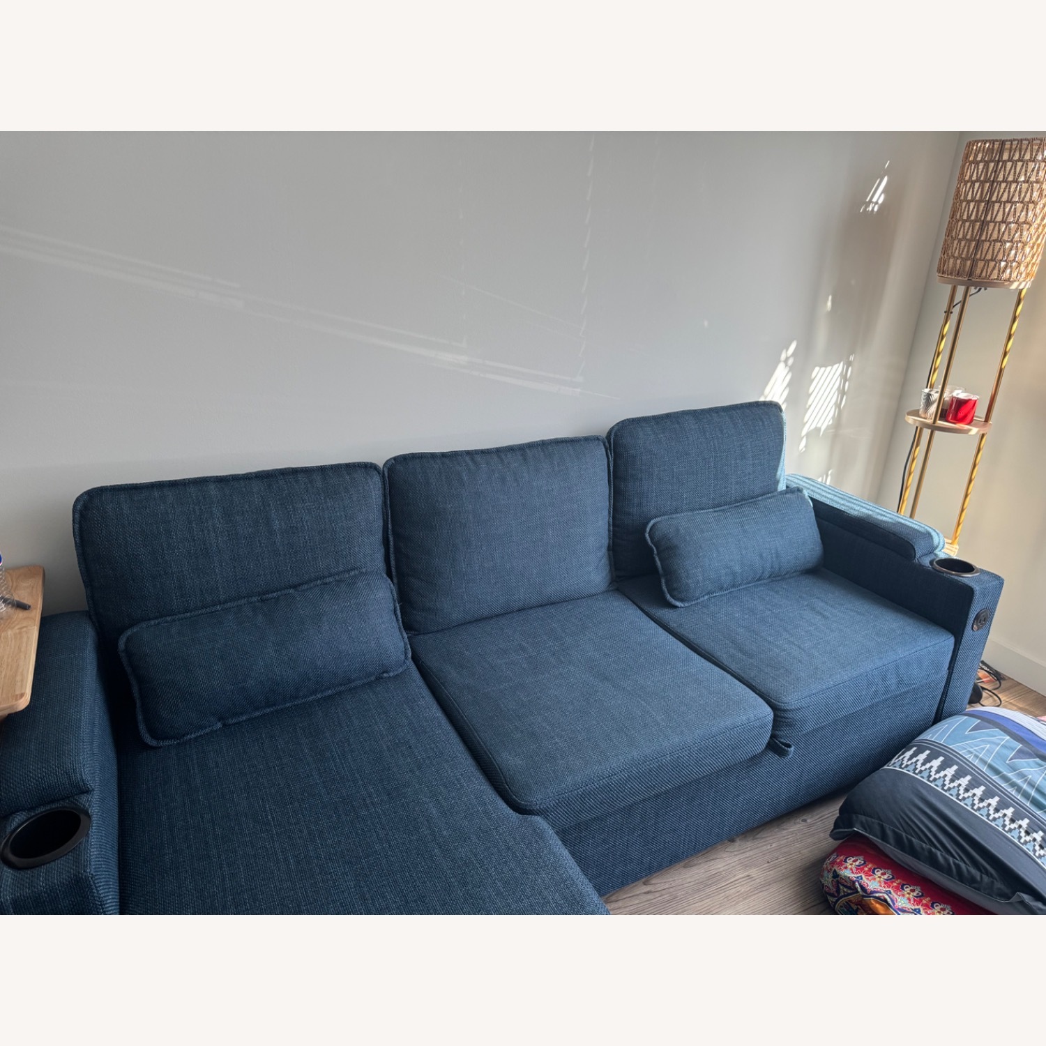 Blue Sleeper Sofa - image-1