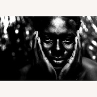 Uncle MoMo's Piercing Eyes Photo Print on Aluminum