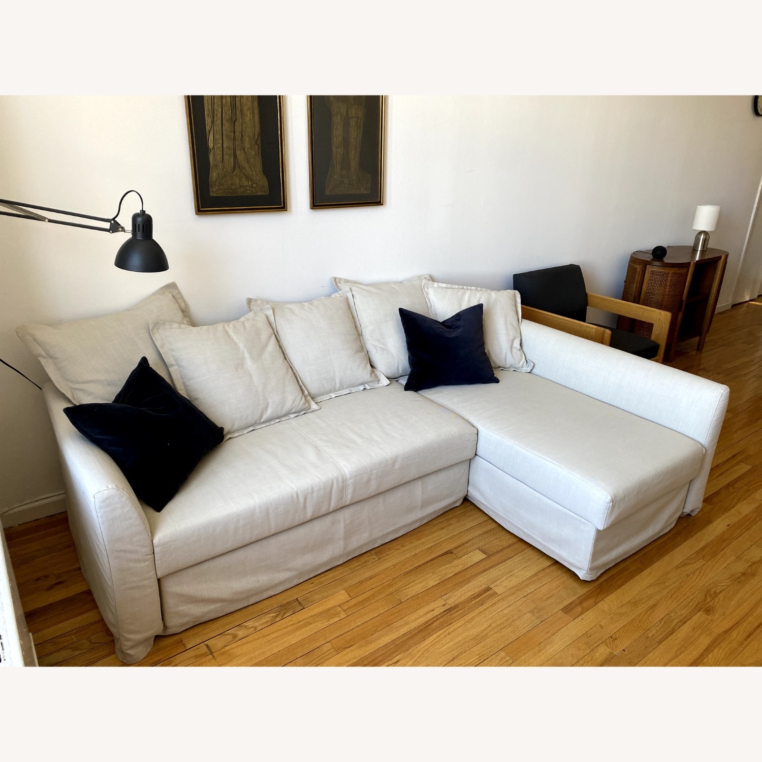 IKEA Holmsund Natural Fabric Sleeper Sofa - image-5