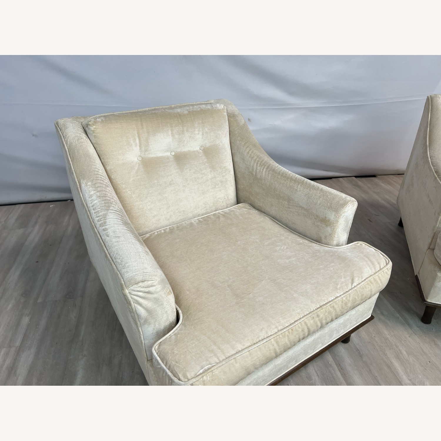 Two Mid Century Mr. & Mrs. Club Lounge Chairs - image-4
